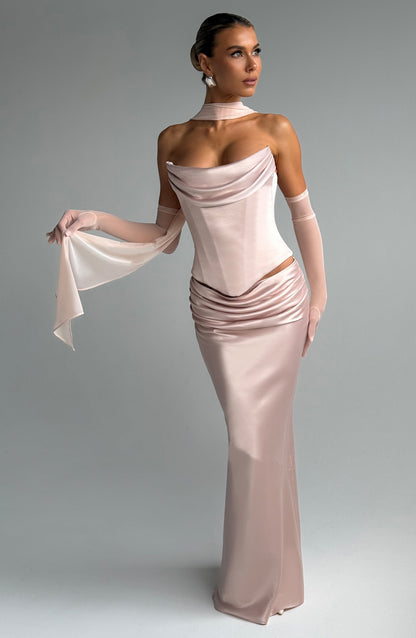 Bernadette Maxi Skirt - Soft Peach