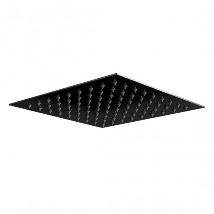 Black Square 200mm Fixed Shower Head
