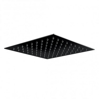 Black Square 200mm Fixed Shower Head