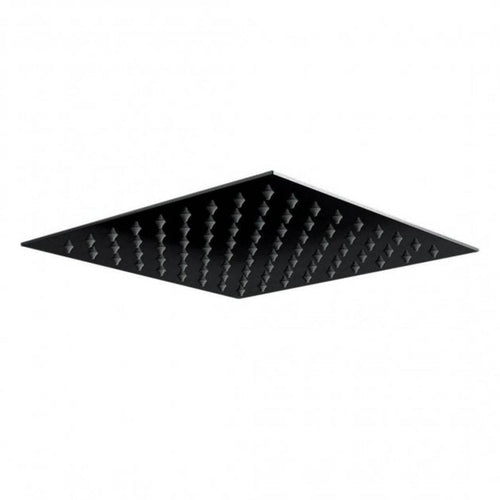 Black Square 200mm Fixed Shower Head