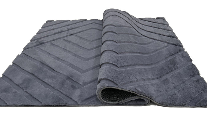 Bunny 56 Sculpted Area Rug - 7' x 10' - Graphite - Wichita Home Outlet