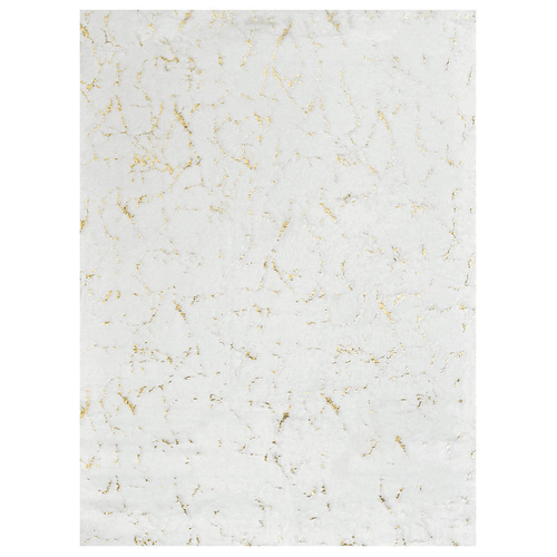 Bunny Faux Fur Area Rug - Foil White Gold - 5' x 7' - Wichita Home Outlet