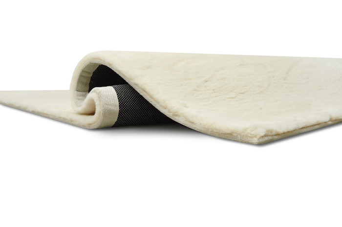 Bunny Faux Fur Area Rug - Fur Bone - 5' x 7' - Wichita Home Outlet