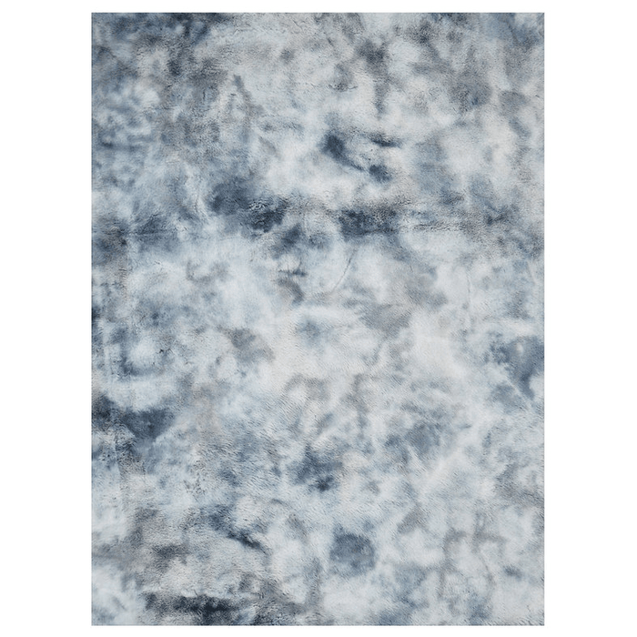 Bunny Faux Fur Area Rug - Tie Dye Grey - 5' x 7' - Wichita Home Outlet