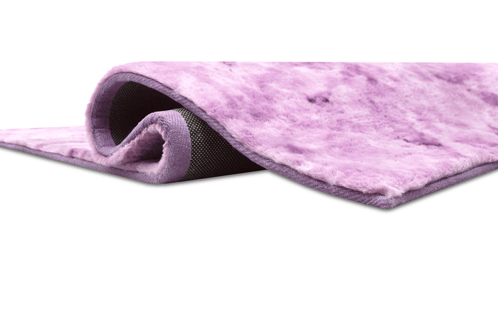 Bunny Faux Fur Area Rug - Tie Dye Purple - 5' x 7' - Wichita Home Outlet