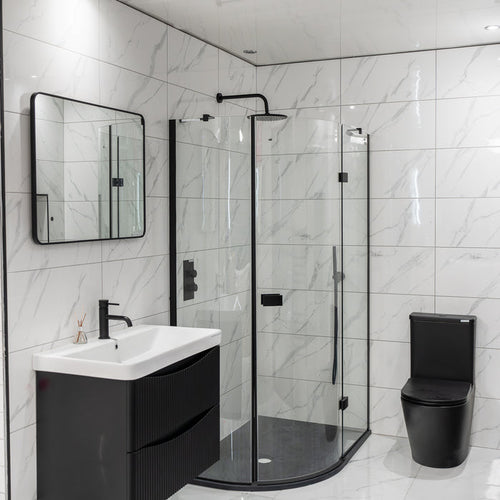 Calacatta White 30 x 60cm Rectified Polished White Body Tile - 0.9sqm per box