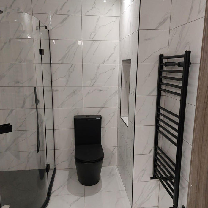 Calacatta White 30 x 60cm Rectified Polished White Body Tile - 0.9sqm per box