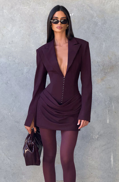 Susie Mini Dress - Plum