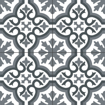 Chelsea Graphite 45 x 45cm Porcelain Pattern Tile - 1.22 sqm perbox