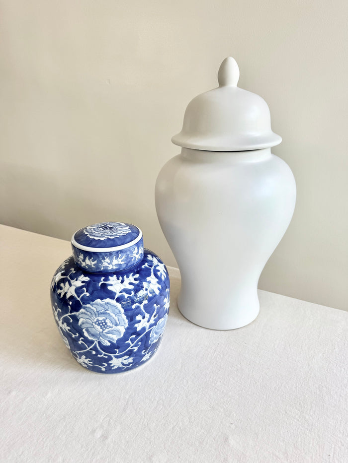 Chinoiserie Lotus Lidded Jar