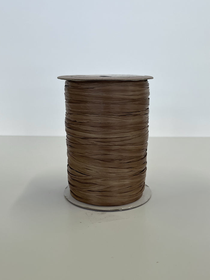 Chocolate Rayon Raffia Ribbon