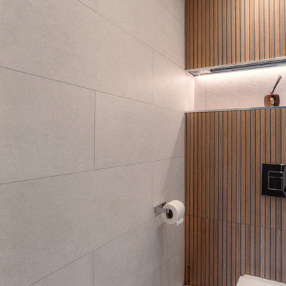 Clunia Natural 31 x 98cm Matt Rectified White Body Tile - 1.21sqm perbox