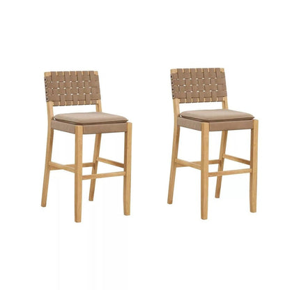 Cohen Faux Leather Barstool - Brown (Set of 2) - Wichita Home Outlet