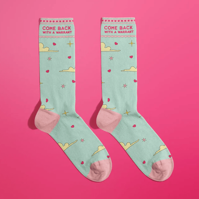 Come Back With A Warrant Socks - Wichita Home Outlet