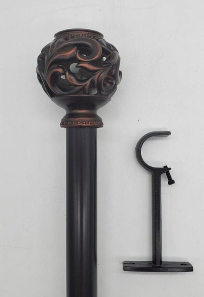 Constance Open Ball Adjustable Curtain Rod - Wichita Home Outlet