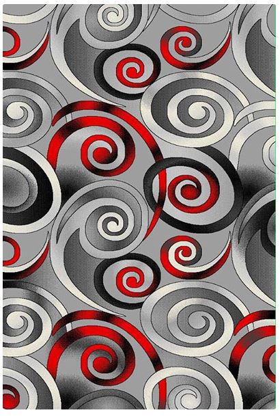 DaVinci 414 Area Rug - Red - 5' X 7' - Wichita Home Outlet