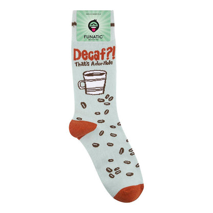 Decaf? That’S Adorable Coffee Socks - Closeout | Funatic - Wichita Home Outlet