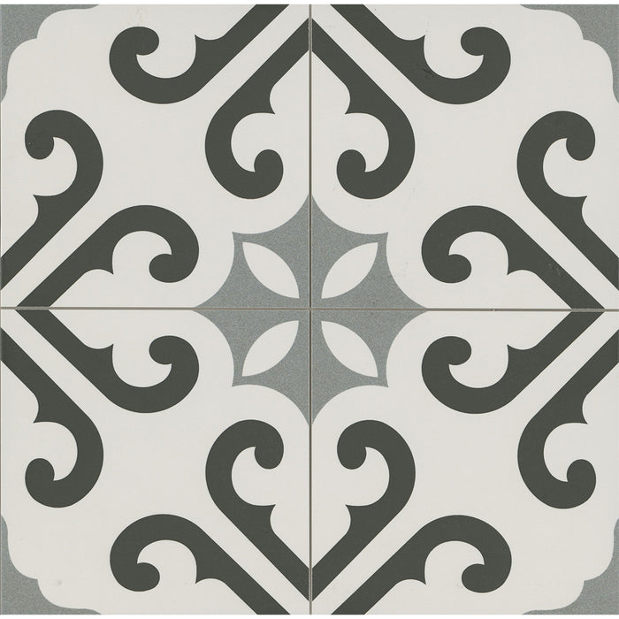 Derby Grey 45 x 45cm Porcelain Pattern Tile - 1.22 sqm perbox