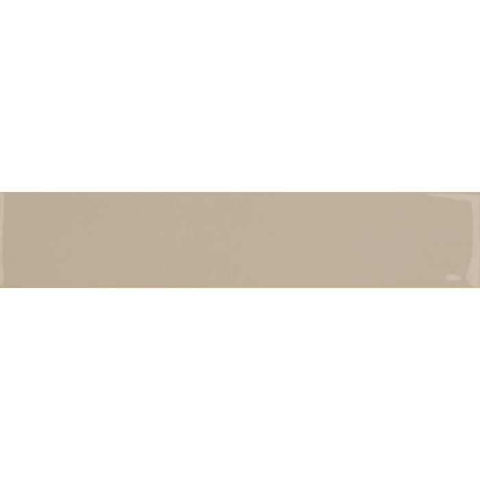 Downtown Glossy Beige Cream 5 x 25cm Porcelain Wall Tile - 0.75sqm perbox