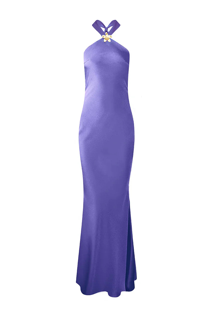 CHARA LOW CROSS BACK MAXI DRESS - PERIWINKLE