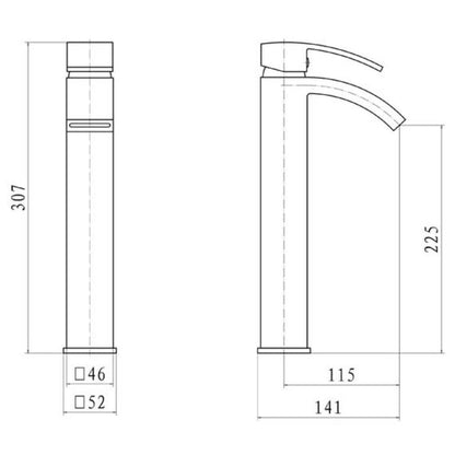 Eliseo Ricci Manta Tall Basin Mixer