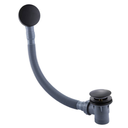 Eliseo Ricci Press Top Bath Waste & Overflow - Black
