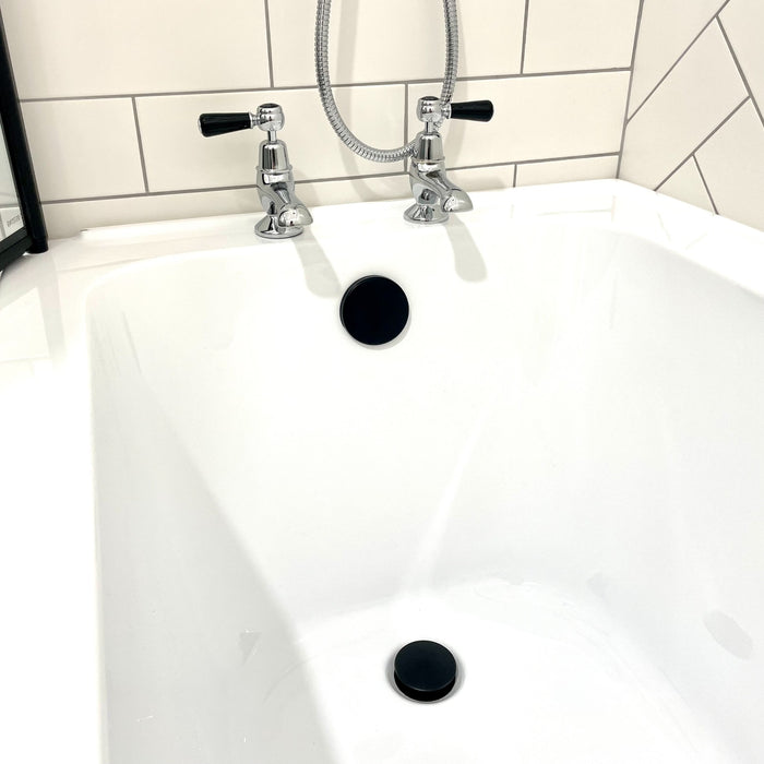 Eliseo Ricci Press Top Bath Waste & Overflow - Black