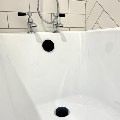 Eliseo Ricci Press Top Bath Waste & Overflow - Black