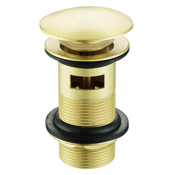 Eliseo Ricci Press Top Slotted Basin Waste - Brushed Brass