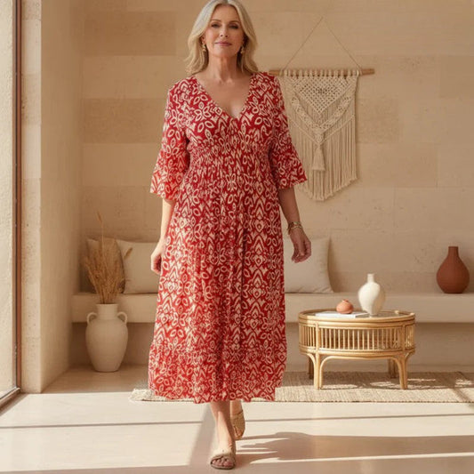 Emily - Boho Printed Dress