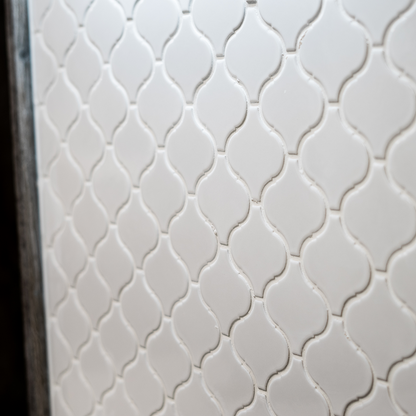 Flame White Gloss 28 x 24.6cm Mosaic Sheet
