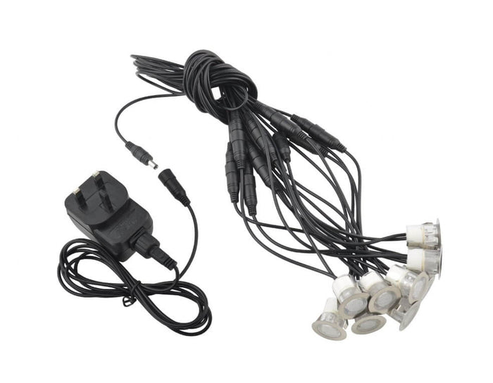 Forum Culina CUL-27858-SST Ohio Circular LED Deck/Plinth Lighting Kit - 10 Pack