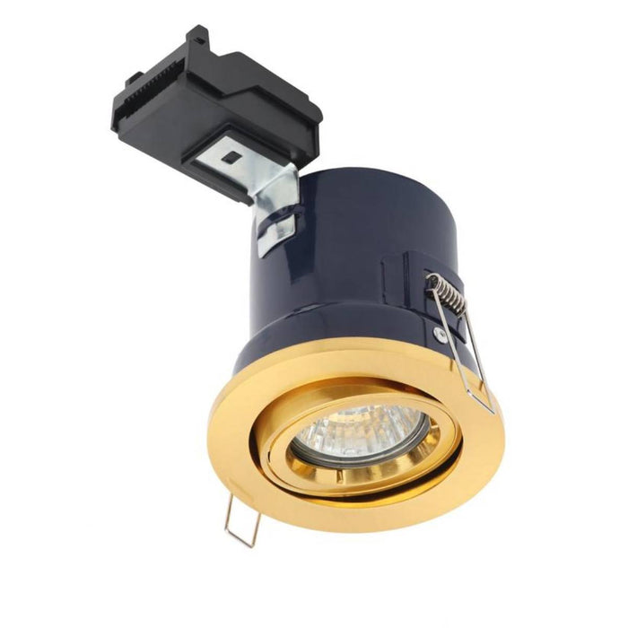 Forum Electralite ELA-27466-SATBRS Yate Fixed Fire Rated Adjustable Downlight - Satin Brass