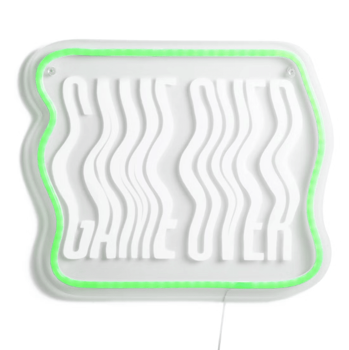 GAME OVER Neon Wall Sign - Wichita Home Outlet