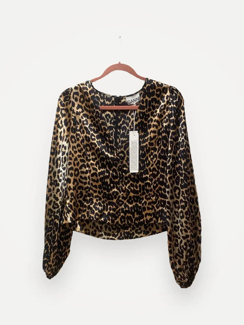 Ganni-sidenblus NWT
