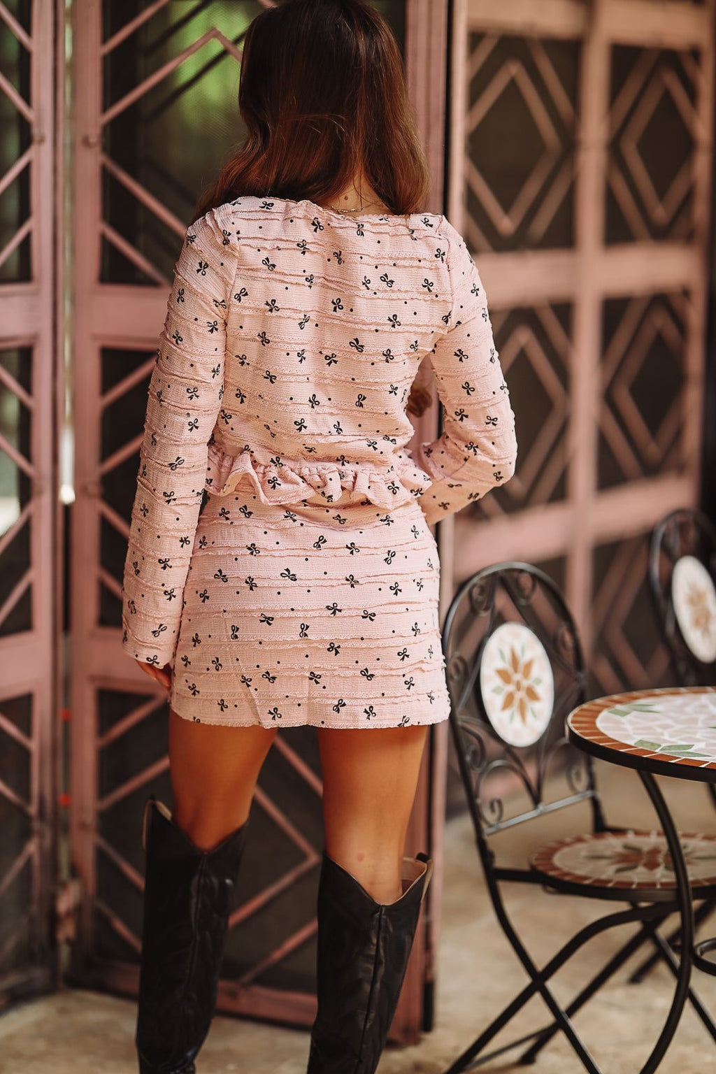 Ribbons and Ruffles Mini Skirt - Pink  (FINAL SALE)
