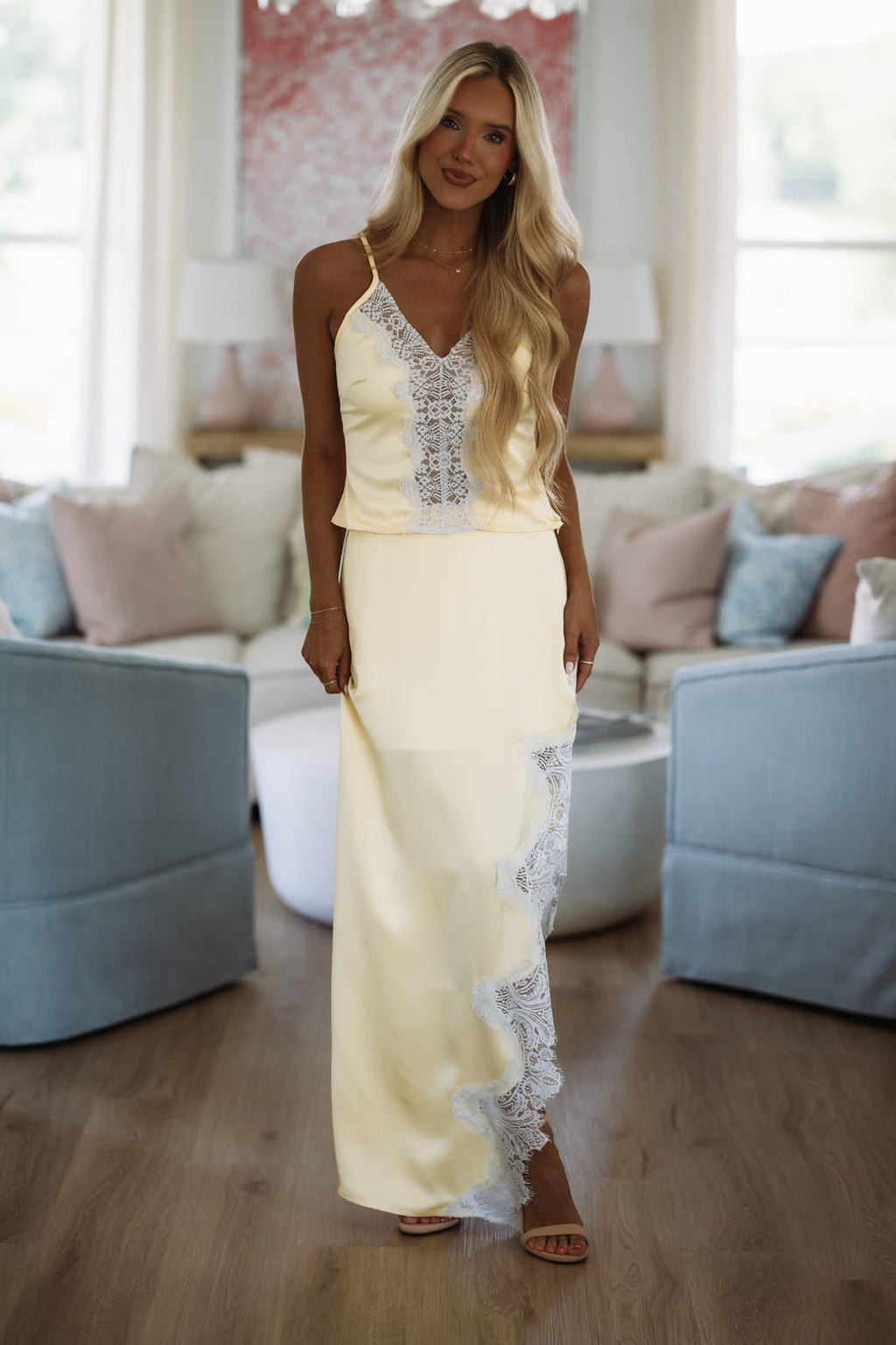 Caught Up To You Maxi Skirt - Yellow