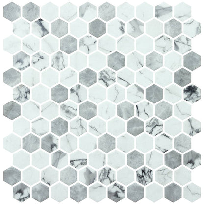 Hex Misty Matte Non Slip 30.1 x 29.0cm Mosaic Sheet