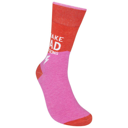 I Make Bad Decisions Socks - Closeout | Funatic - Wichita Home Outlet