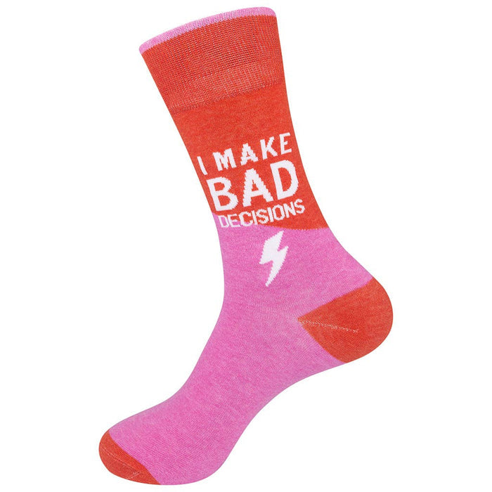 I Make Bad Decisions Socks - Closeout | Funatic - Wichita Home Outlet