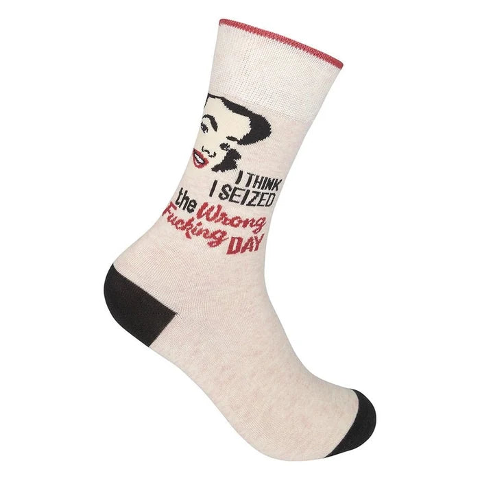I Seized the Wrong Fucking Day Socks - Wichita Home Outlet