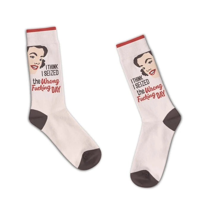 I Seized the Wrong Fucking Day Socks - Wichita Home Outlet