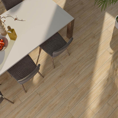 Ikon Straw 20 x 120cm Rectified Wood Effect Porcelain Tile - 1.68sqm Perbox