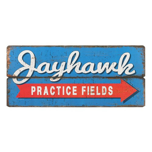 Jayhawk Practice Field Wood Wall Art - Wichita Home Outlet