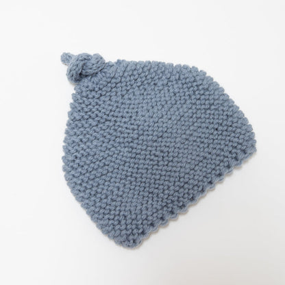 Knitted by Nana Top Knot Beanie - Shadow