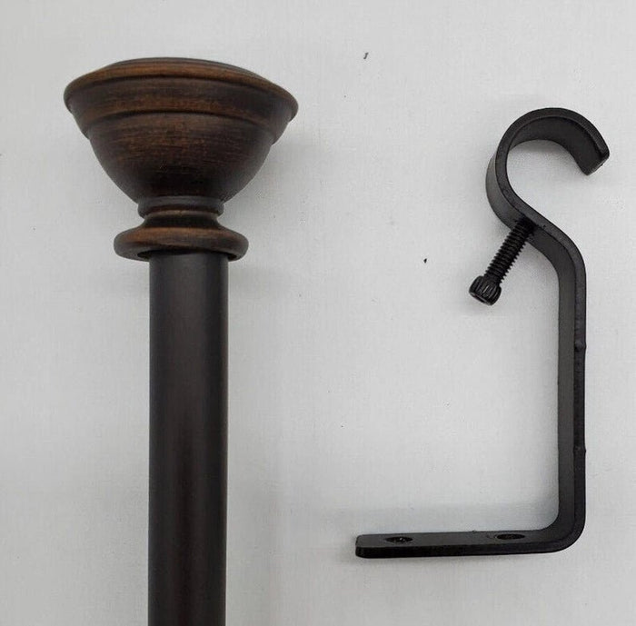 Knob 1/2" Adjustable Curtain Rod - Wichita Home Outlet