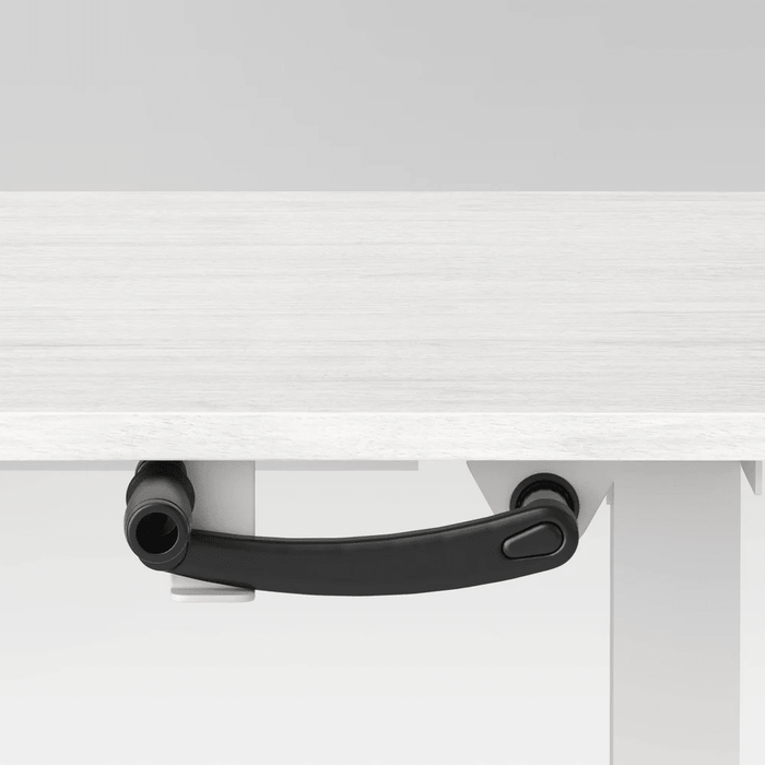 Loring Manual Height Adjustable Standing Desk - White - Wichita Home Outlet