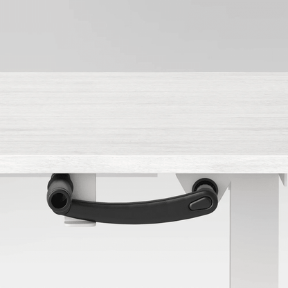 Loring Manual Height Adjustable Standing Desk - White - Wichita Home Outlet