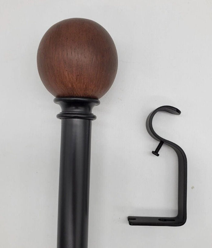 Lyla 1" Adjustable Curtain Rod - Two Colors, Two Sizes - Wichita Home Outlet