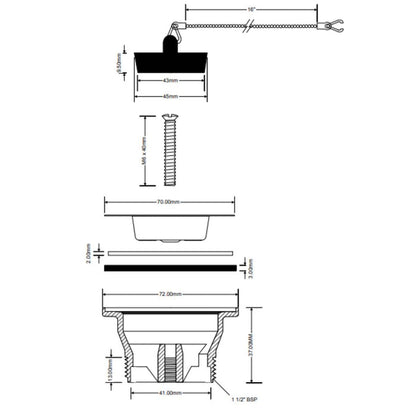 McAlpine Centre Pin Belfast Sink Waste